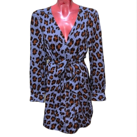 Walter Baker Cheetah Print Shirt Dress EUC - Picture 1 of 5